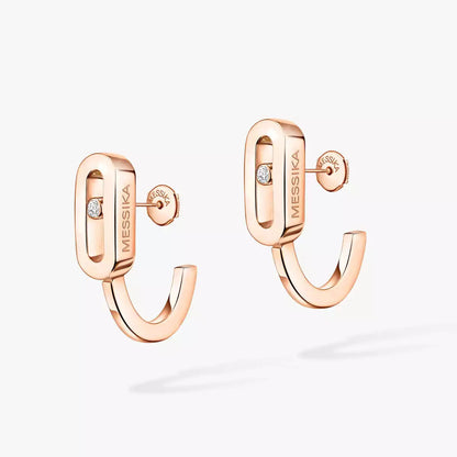 [Lumi]Diamond Mini Hoop Earrings Move Classique
