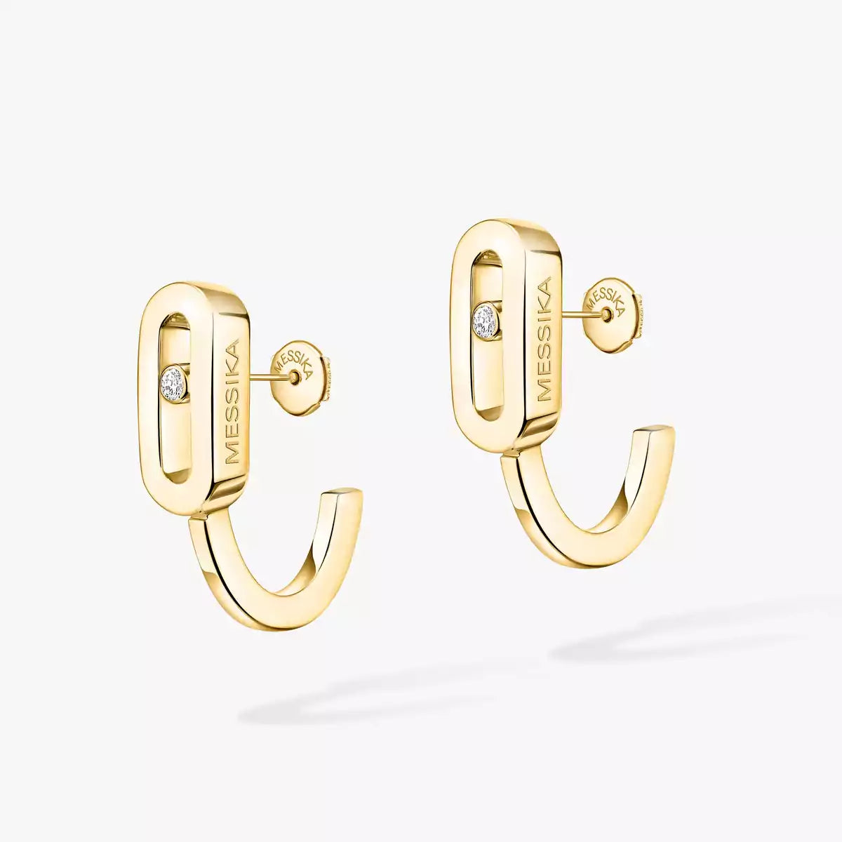 [Lumi]Diamond Mini Hoop Earrings Move Classique