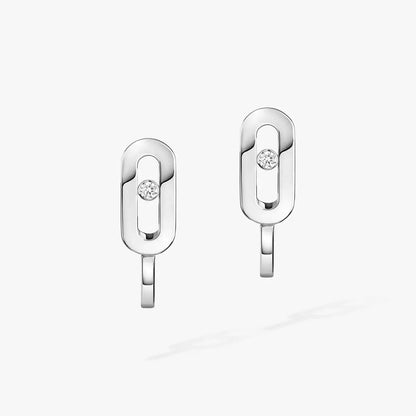 [Lumi]Diamond Mini Hoop Earrings Move Classique