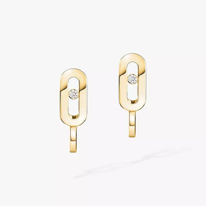 [Lumi]Diamond Mini Hoop Earrings Move Classique