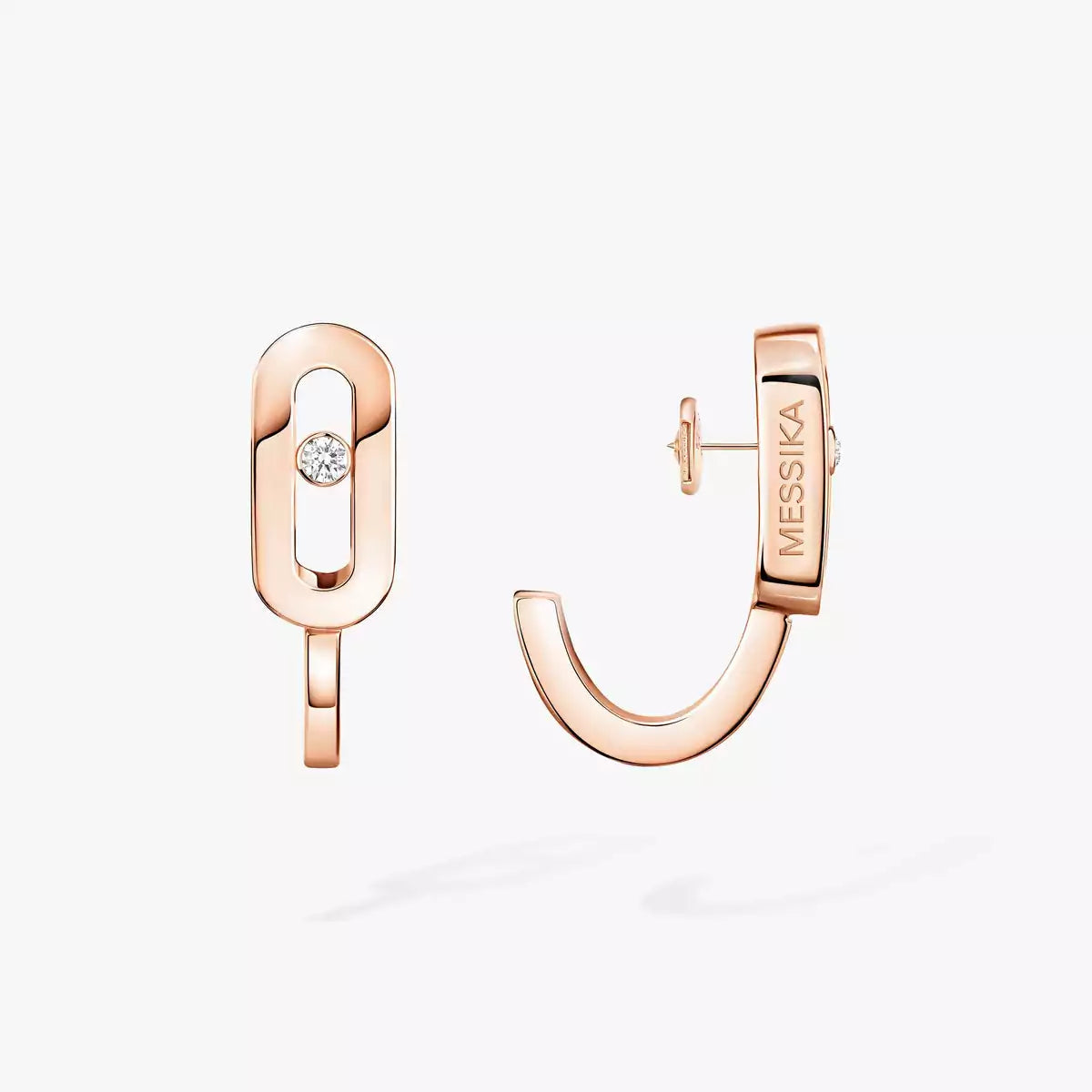[Lumi]Diamond Mini Hoop Earrings Move Classique