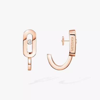 [Lumi]Diamond Mini Hoop Earrings Move Classique