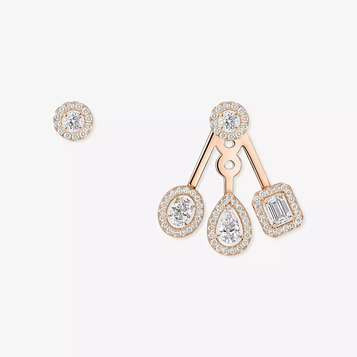 [Lumi] My Twin Trio  Diamond Earrings