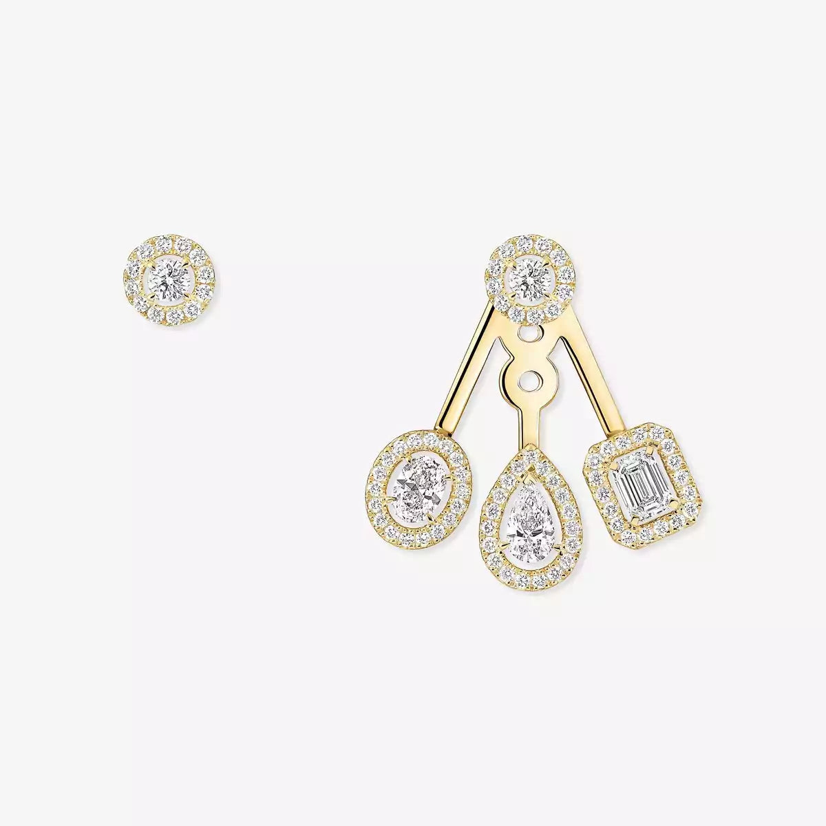 [Lumi] My Twin Trio  Diamond Earrings