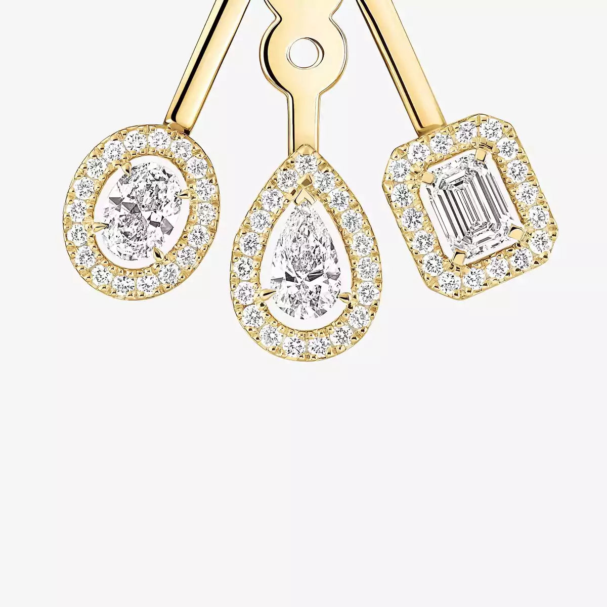[Lumi Jewels] My Twin Trio  Diamond Earrings
