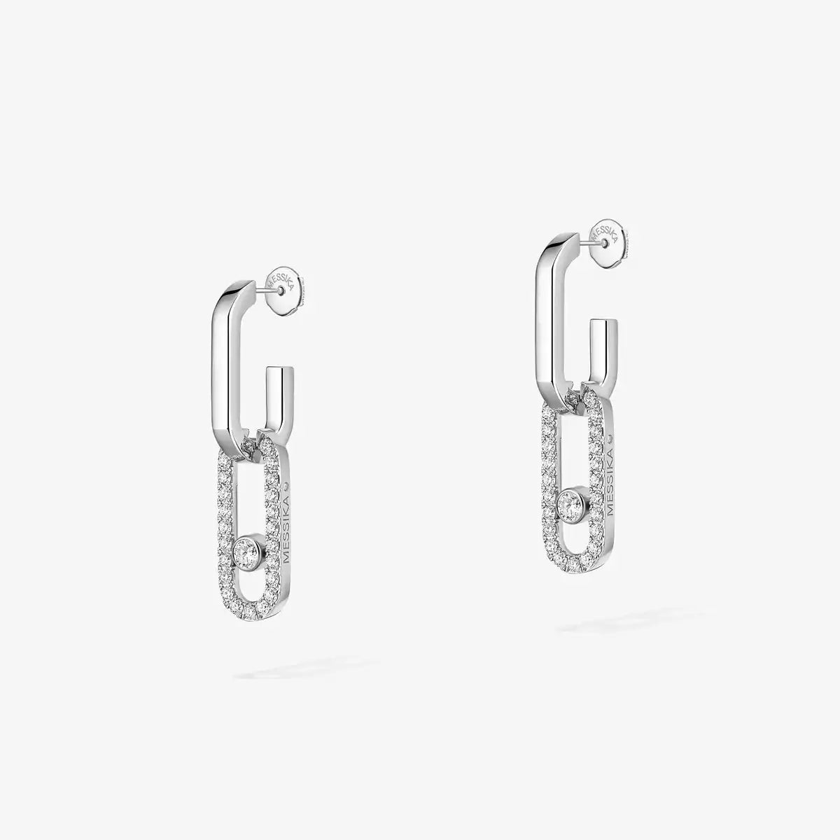 [Lumi]Move Link Diamond Earrings