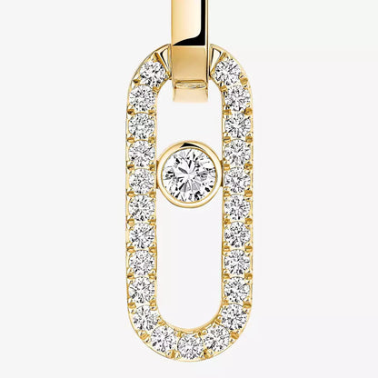 [Lumi]Move Link Diamond Earrings