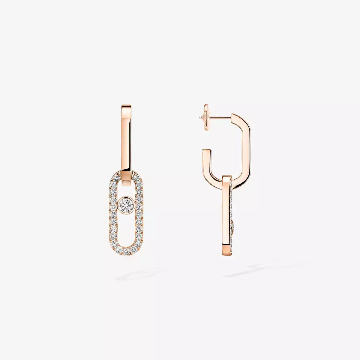 [Lumi]Move Link Diamond Earrings