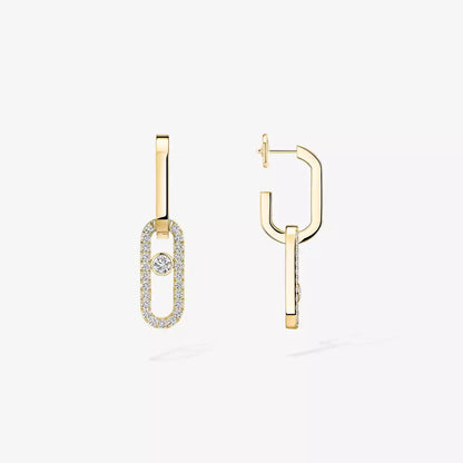 [Lumi]Move Link Diamond Earrings