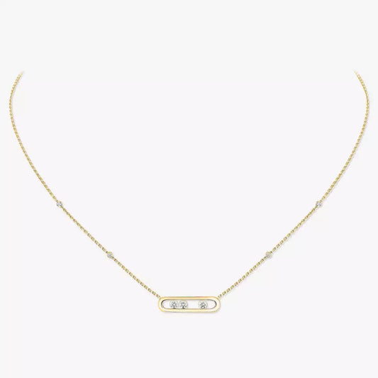 [Lumi] Baby Move Gold Diamond Necklace