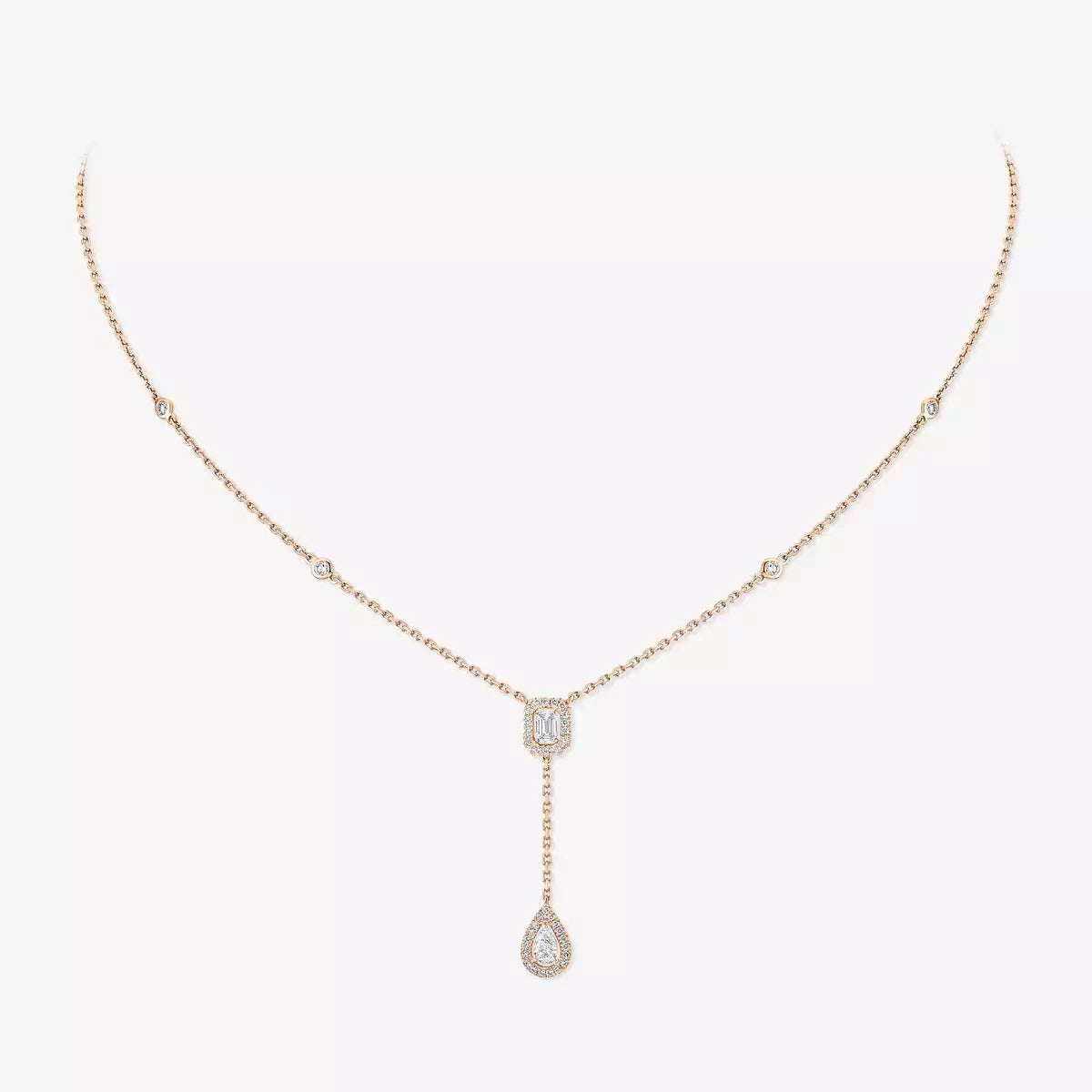 [Lumi]Gold Diamond Tie Necklace