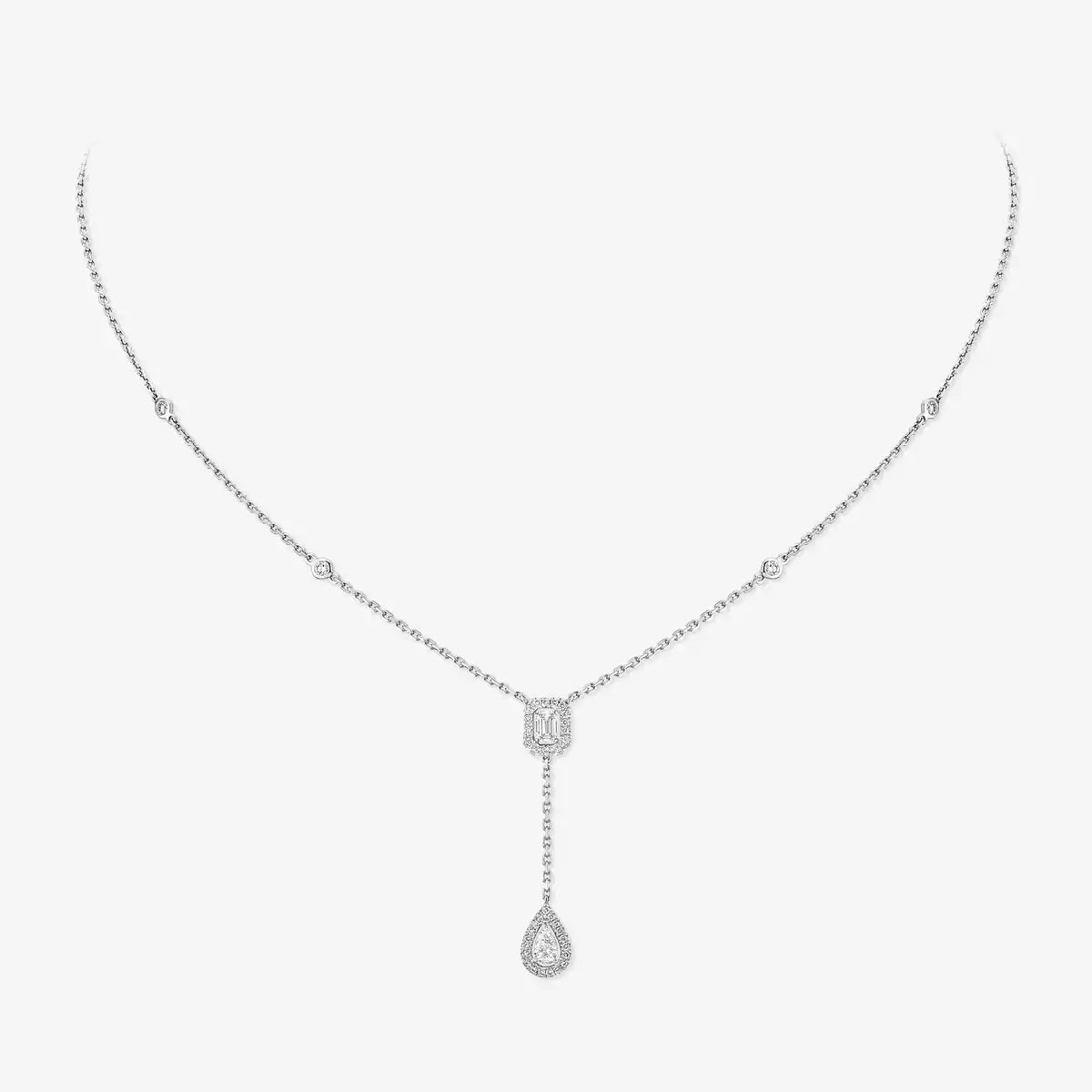 [Lumi]Gold Diamond Tie Necklace