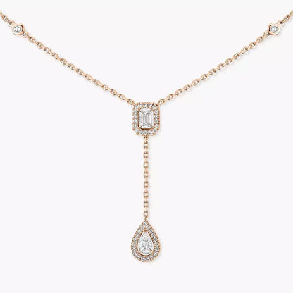 [Lumi]Gold Diamond Tie Necklace