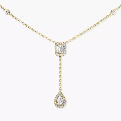 [Lumi]Gold Diamond Tie Necklace