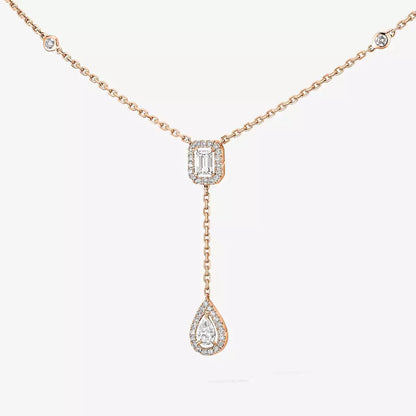 [Lumi]Gold Diamond Tie Necklace