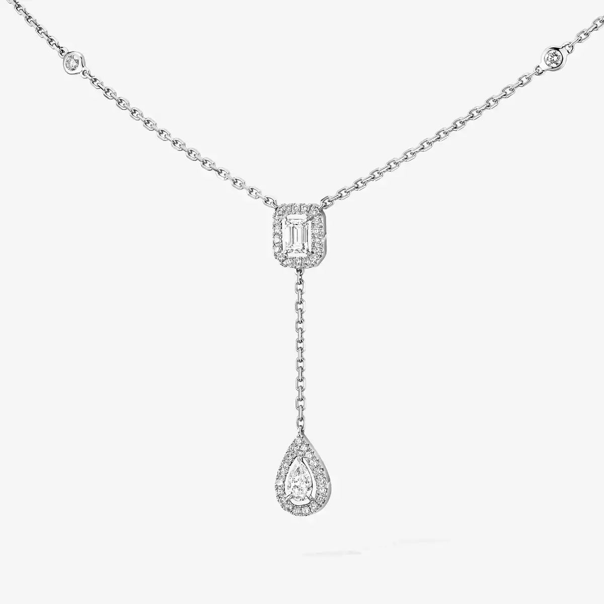 [Lumi]Gold Diamond Tie Necklace