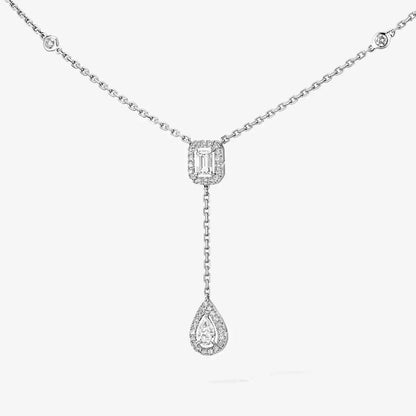 [Lumi]Gold Diamond Tie Necklace