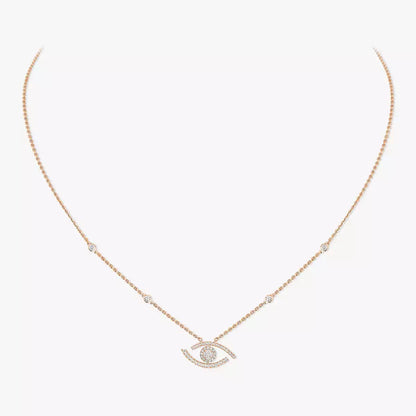 [Lumi]Pave_ Diamond Necklace Lucky Eye
