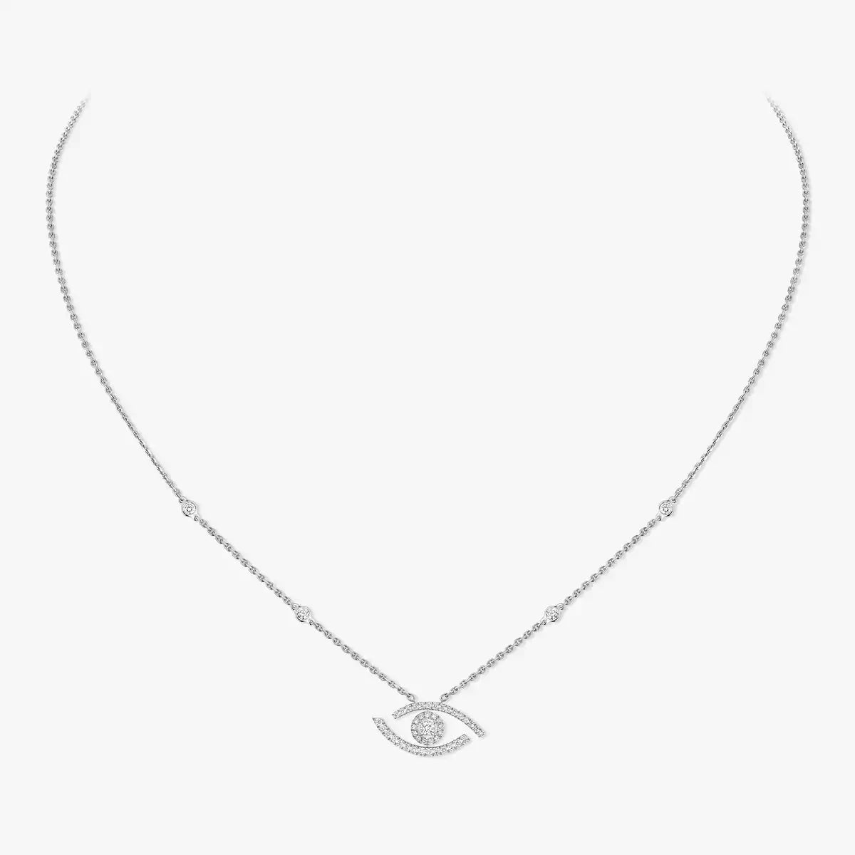[Lumi Jewels]Pave_ Diamond Necklace Lucky Eye