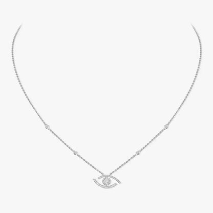 [Lumi]Pave_ Diamond Necklace Lucky Eye