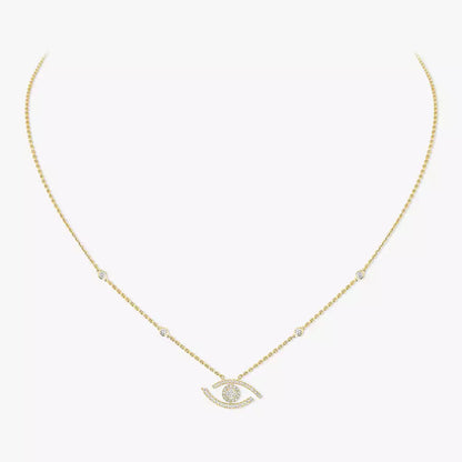 [Lumi]Pave_ Diamond Necklace Lucky Eye
