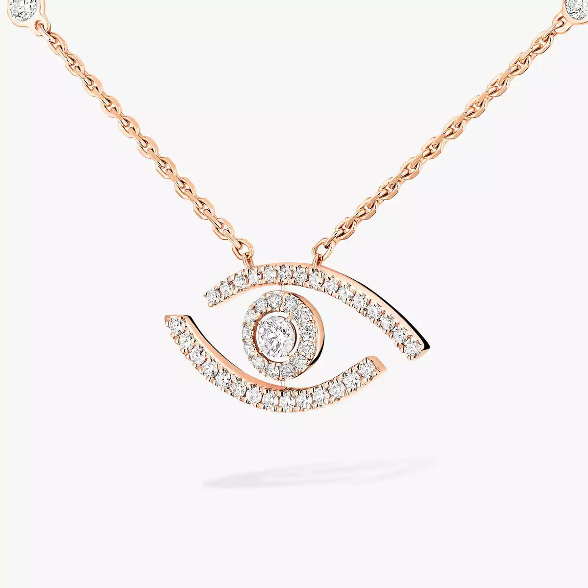 [Lumi]Pave_ Diamond Necklace Lucky Eye