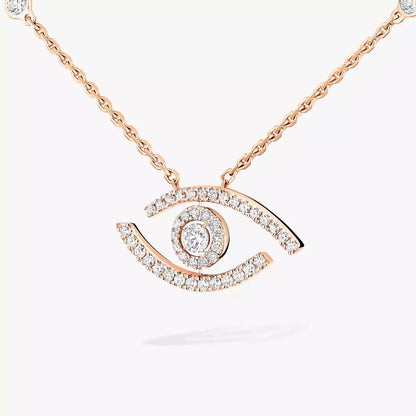 [Lumi]Pave_ Diamond Necklace Lucky Eye