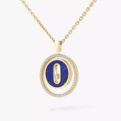 [Lumi]Lucky Move Diamond Necklace in Rose Gold and White Mother-of-Pearl