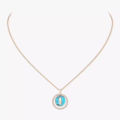 [Lumi]Lucky Move Diamond Necklace in Rose Gold and White Mother-of-Pearl