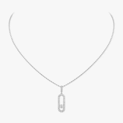 [Lumi]Move Uno Diamond Necklace in Rose Gold