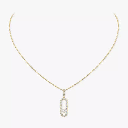 [Lumi]Move Uno Diamond Necklace in Rose Gold
