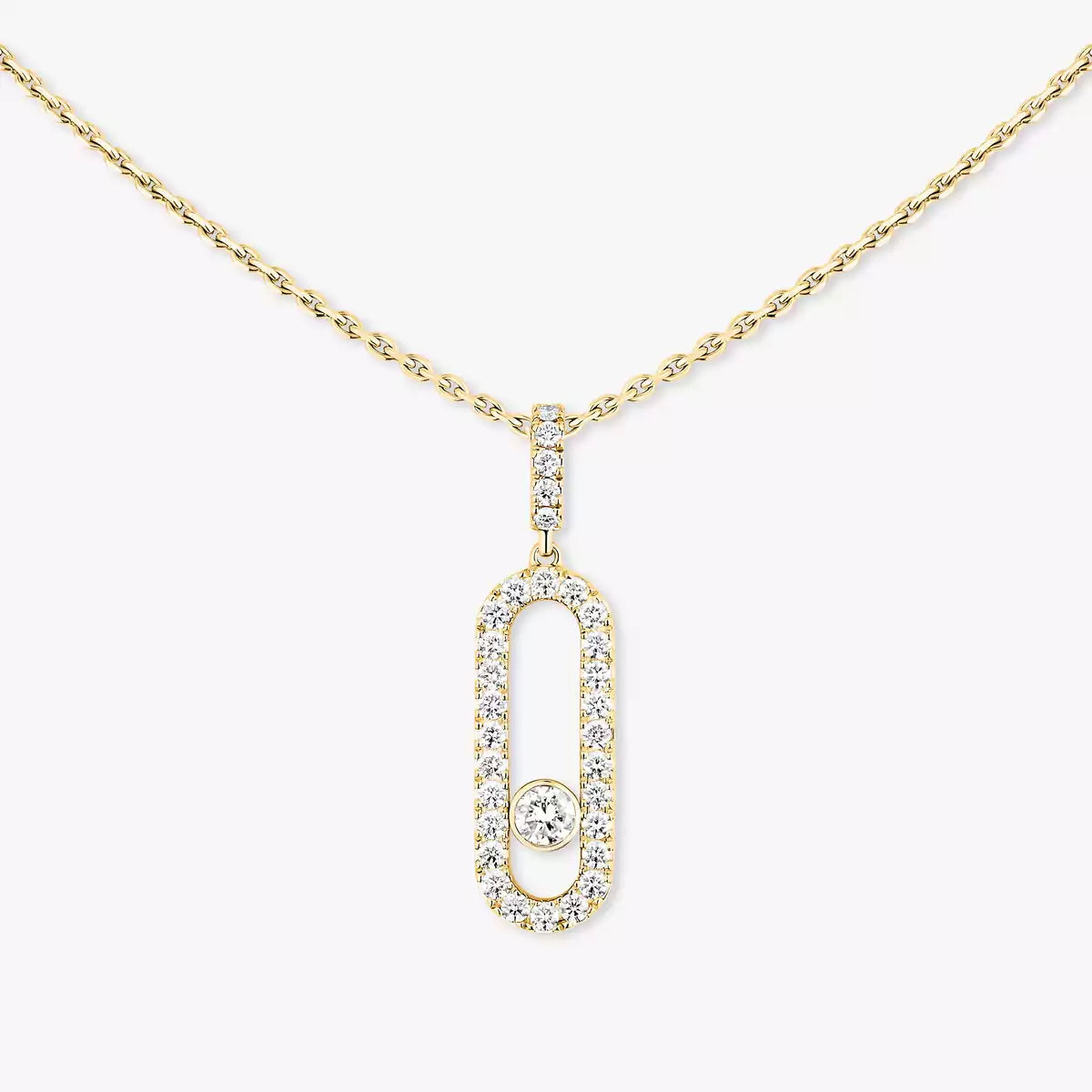 [Lumi]Move Uno Diamond Necklace in Rose Gold