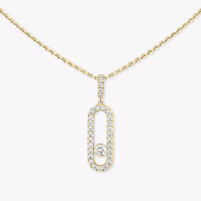 [Lumi]Move Uno Diamond Necklace in Rose Gold