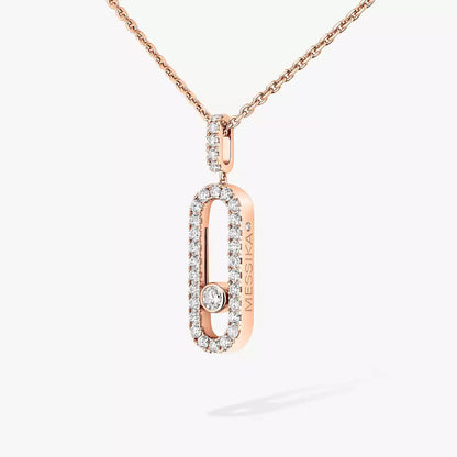 [Lumi]Move Uno Diamond Necklace in Rose Gold