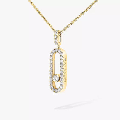 [Lumi]Move Uno Diamond Necklace in Rose Gold