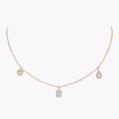 [Lumi Jewels]My Twin Diamond Necklace in Silver