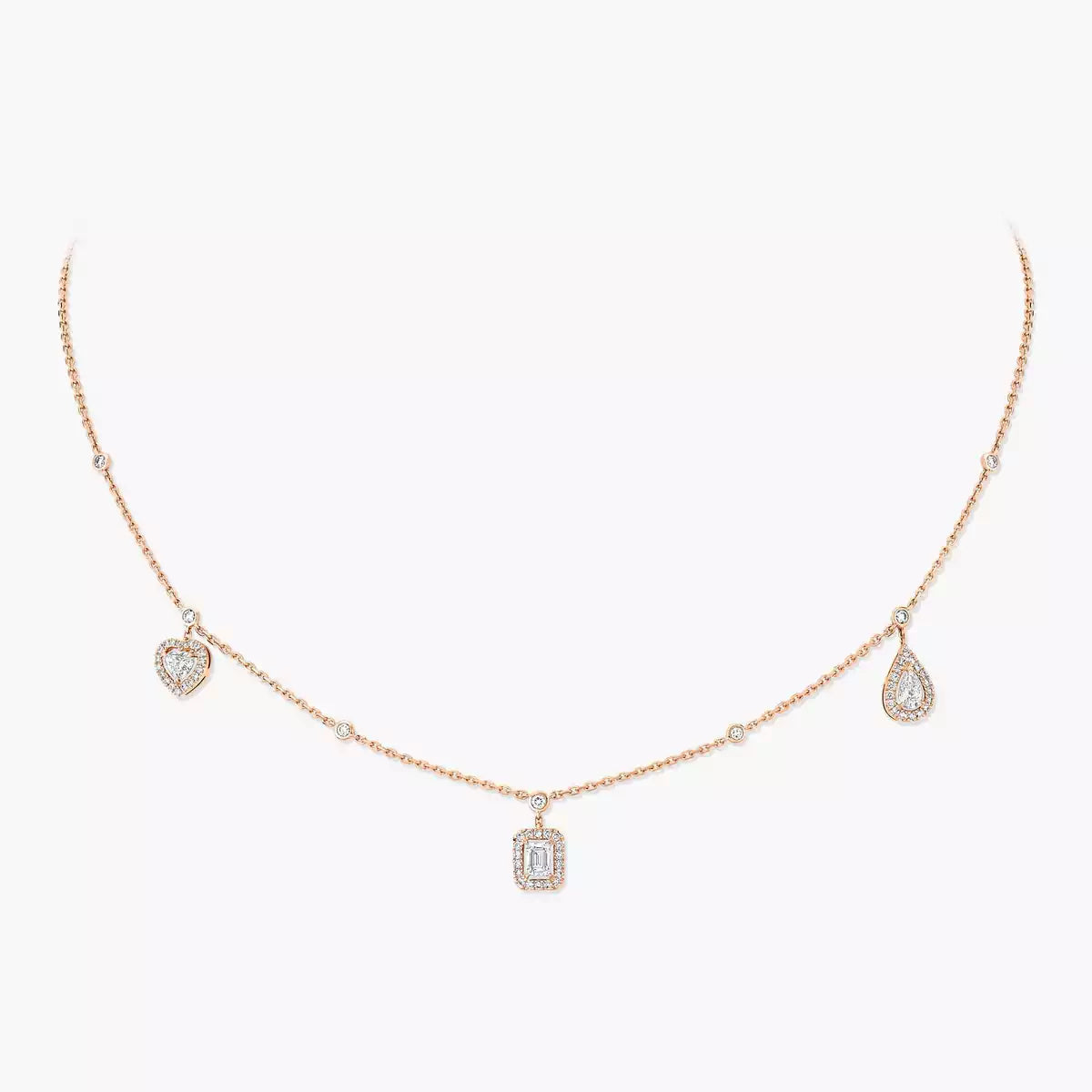 [Lumi]My Twin Diamond Necklace in Silver