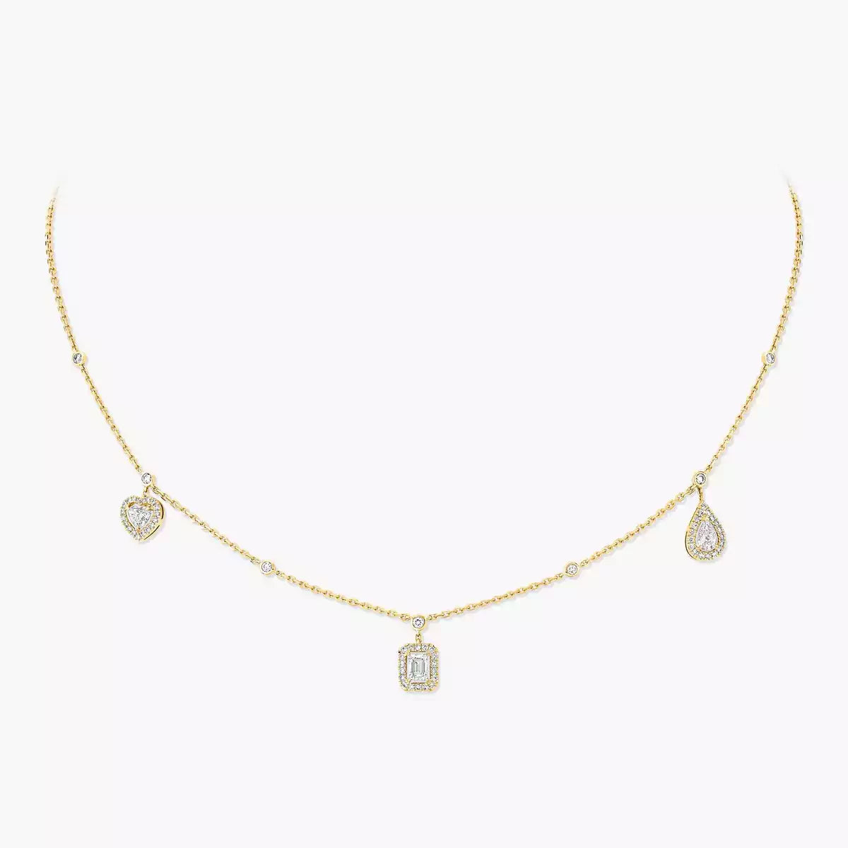 [Lumi]My Twin Diamond Necklace in Silver