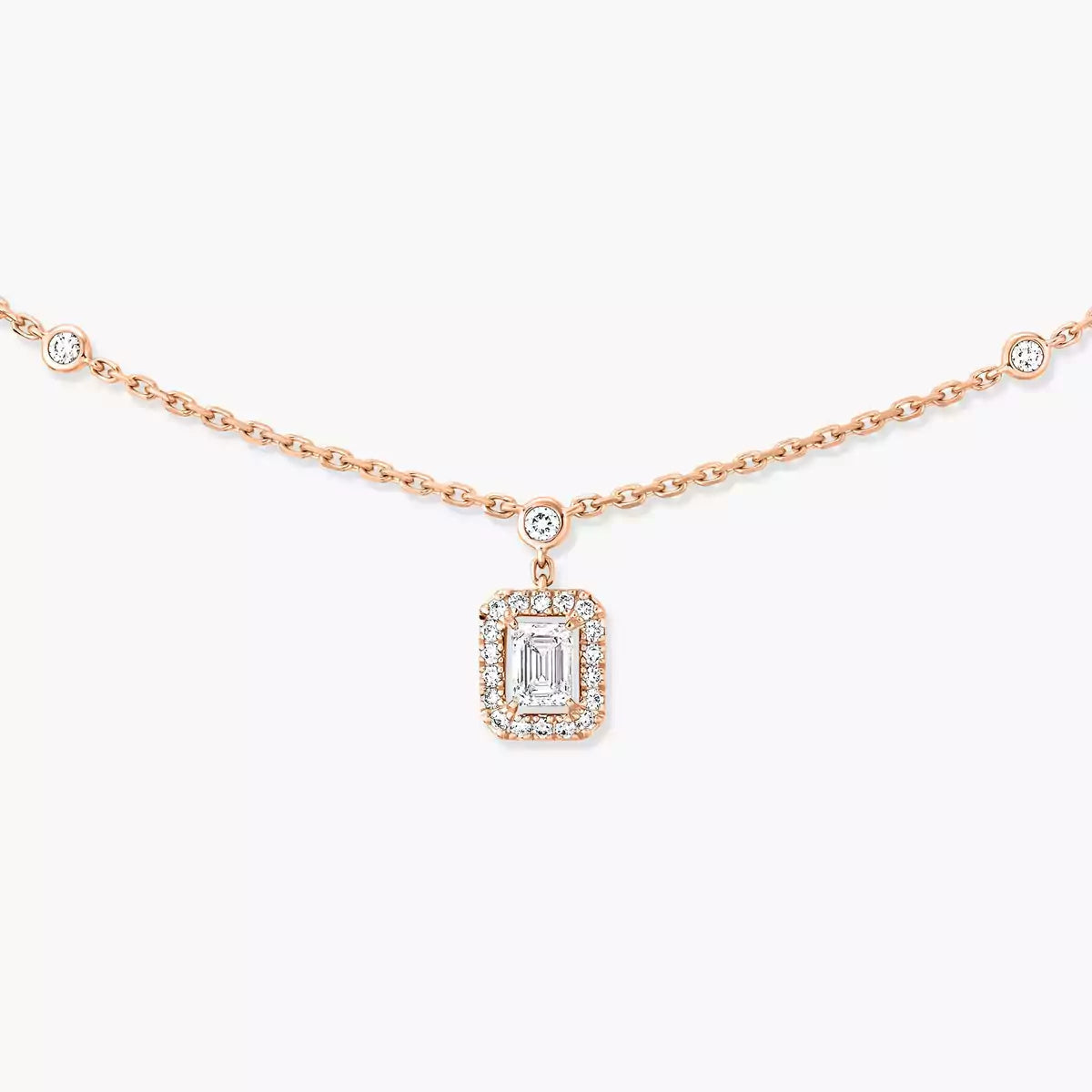 [Lumi]My Twin Diamond Necklace in Silver