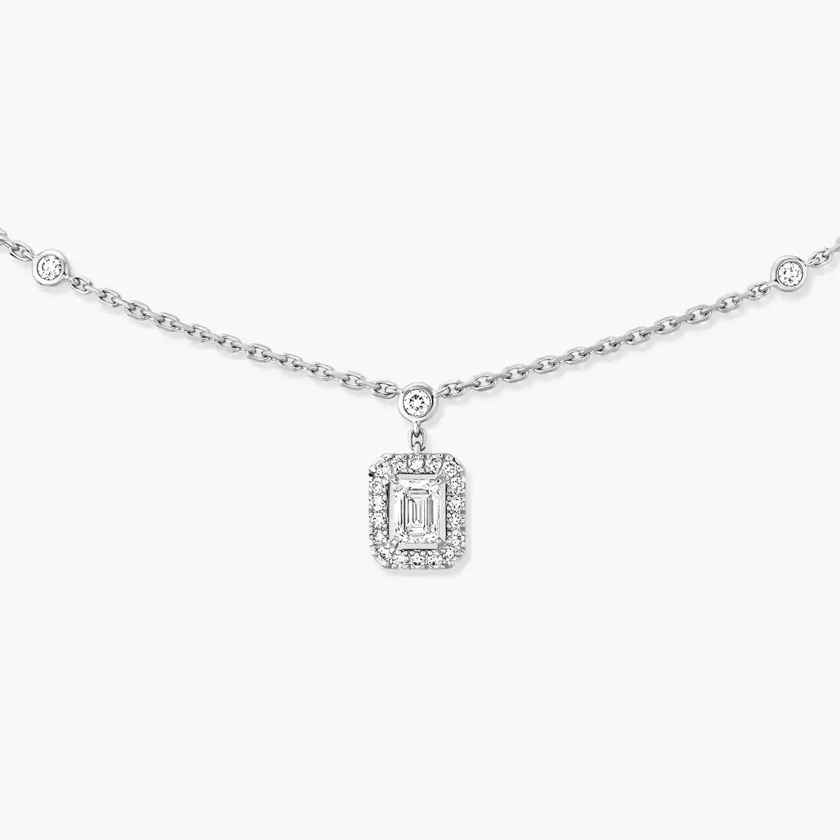 [Lumi]My Twin Diamond Necklace in Silver