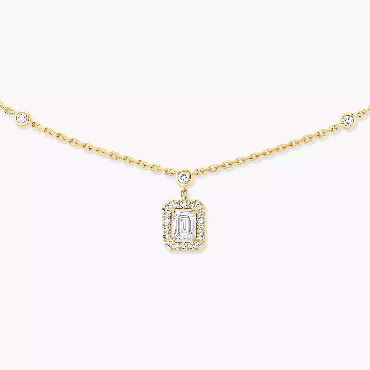 [Lumi]My Twin Diamond Necklace in Silver