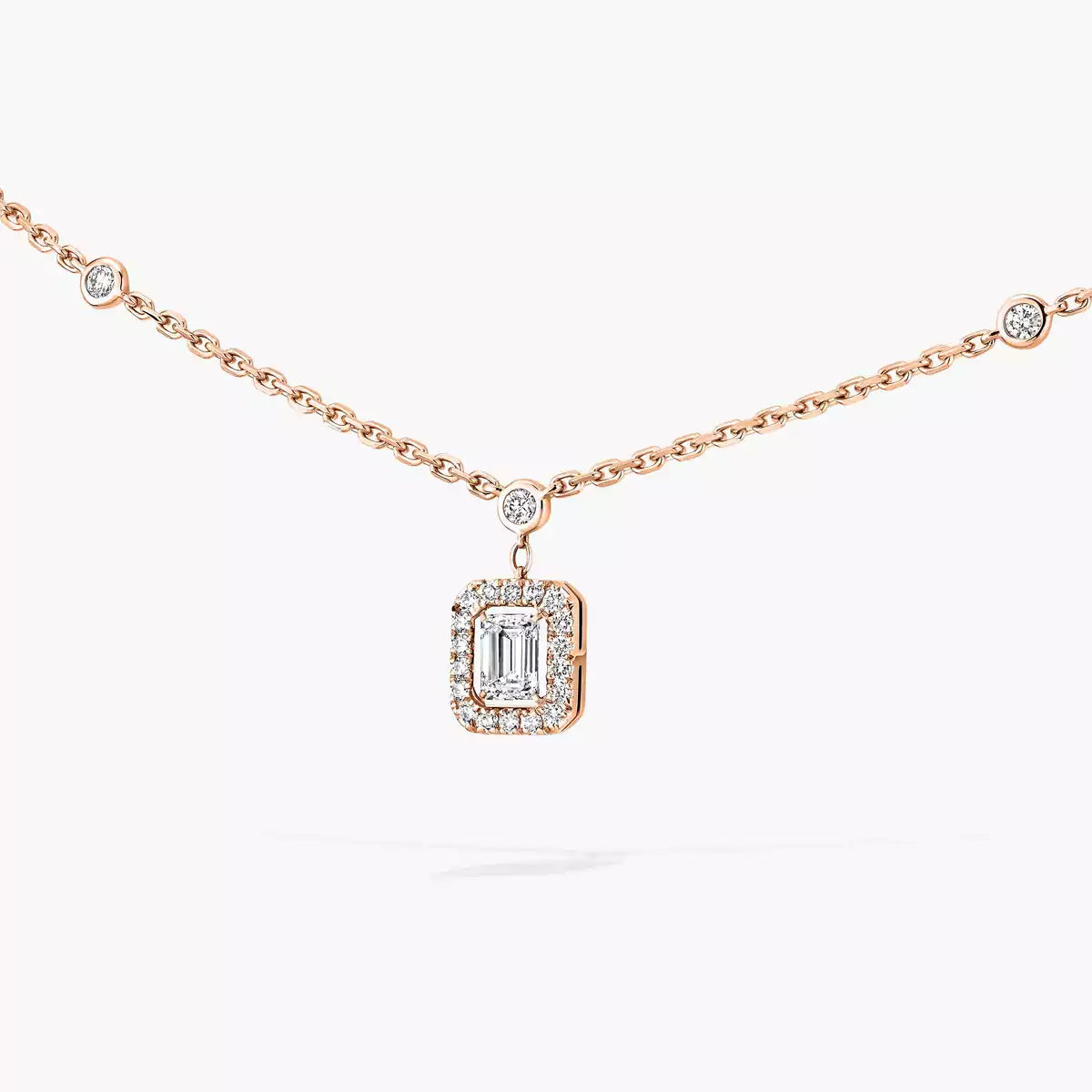 [Lumi]My Twin Diamond Necklace in Silver