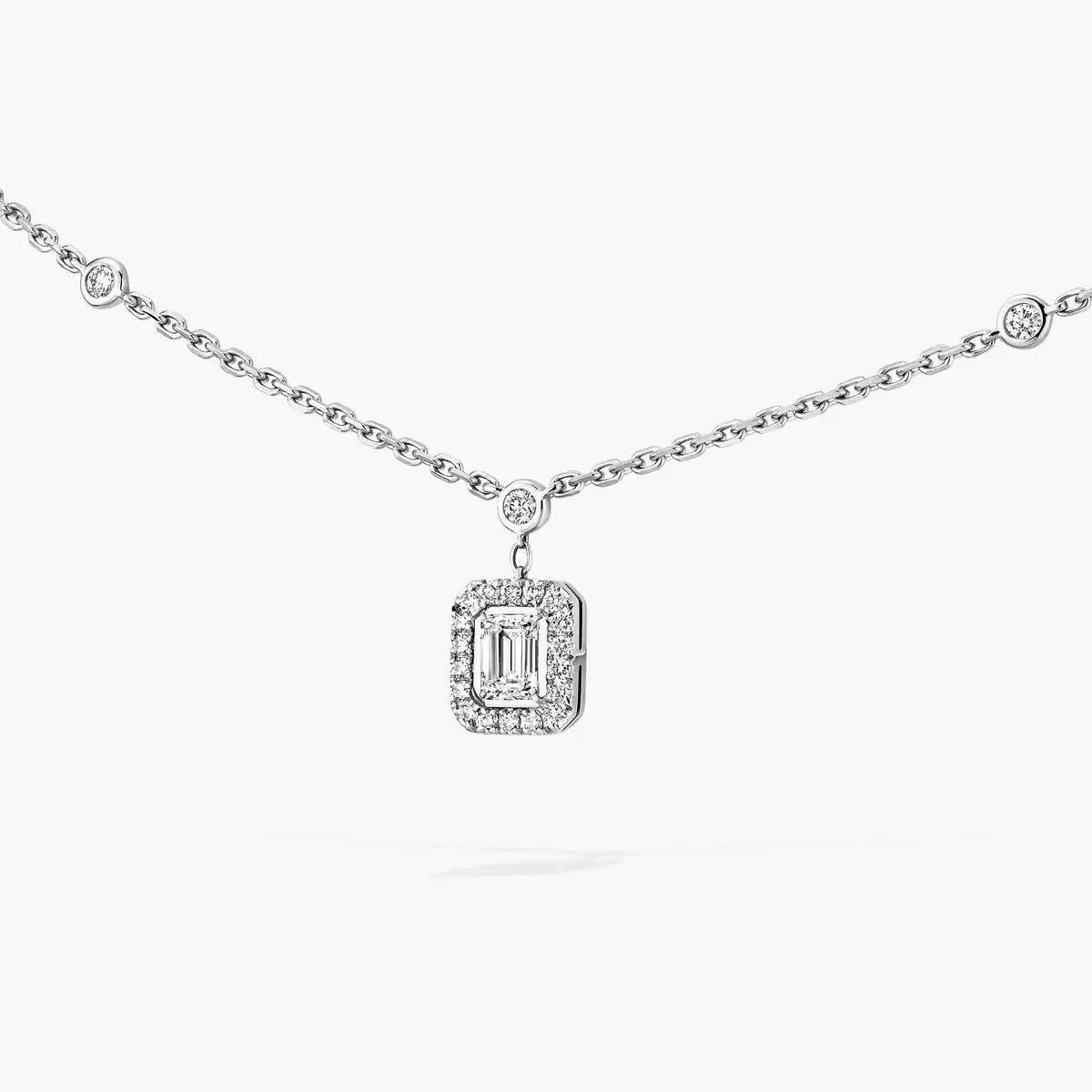 [Lumi]My Twin Diamond Necklace in Silver
