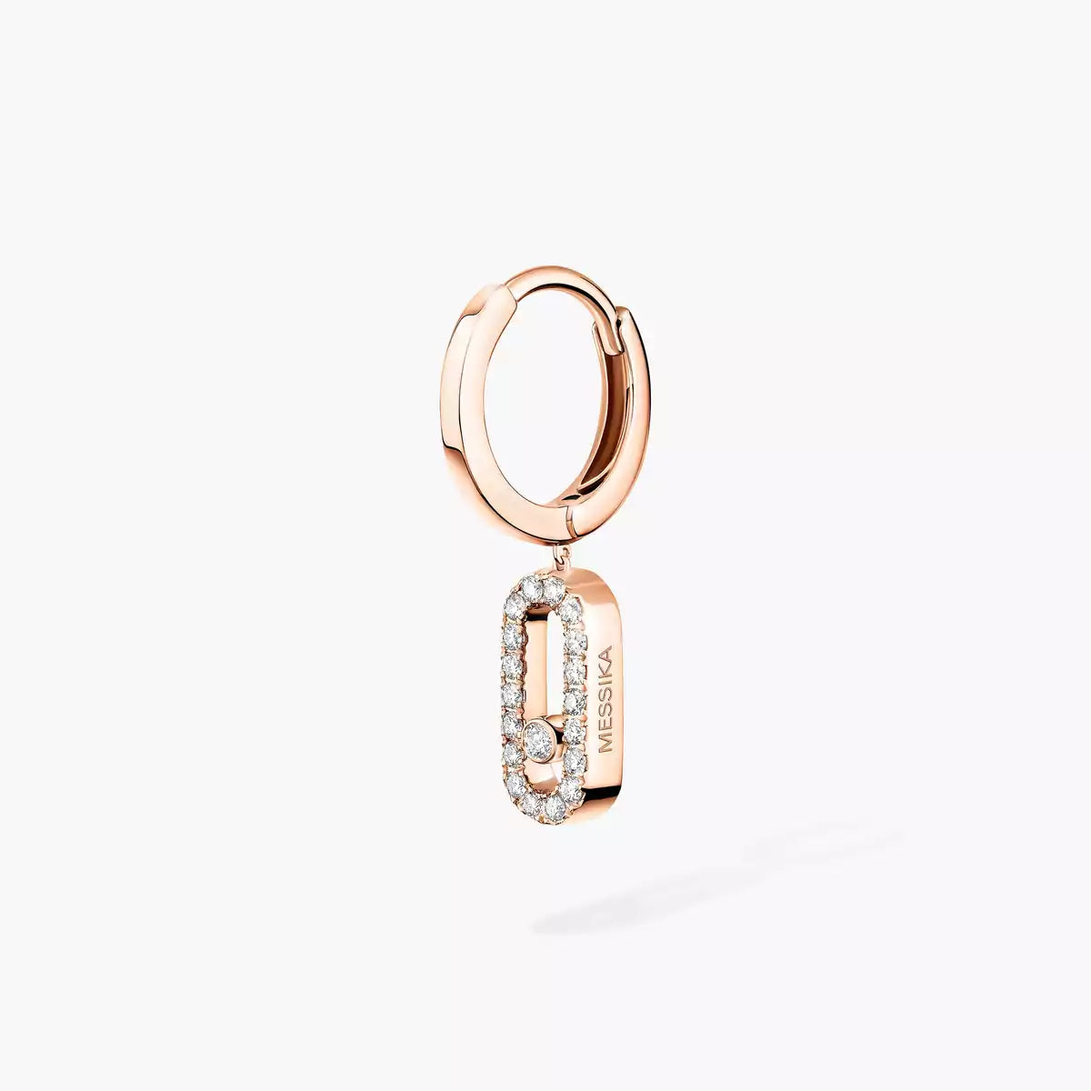 [Lumi]Move Uno Single Diamond Hoop Earring