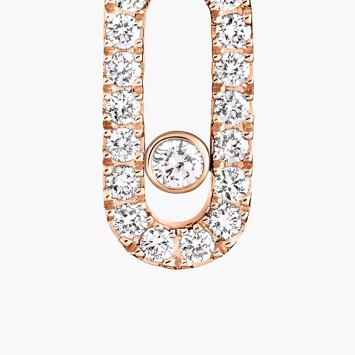 [Lumi]Move Uno Single Diamond Hoop Earring