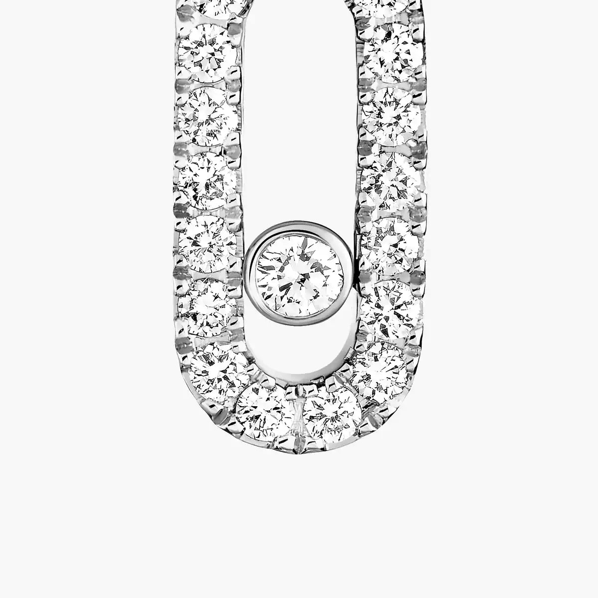 [Lumi]Move Uno Single Diamond Hoop Earring
