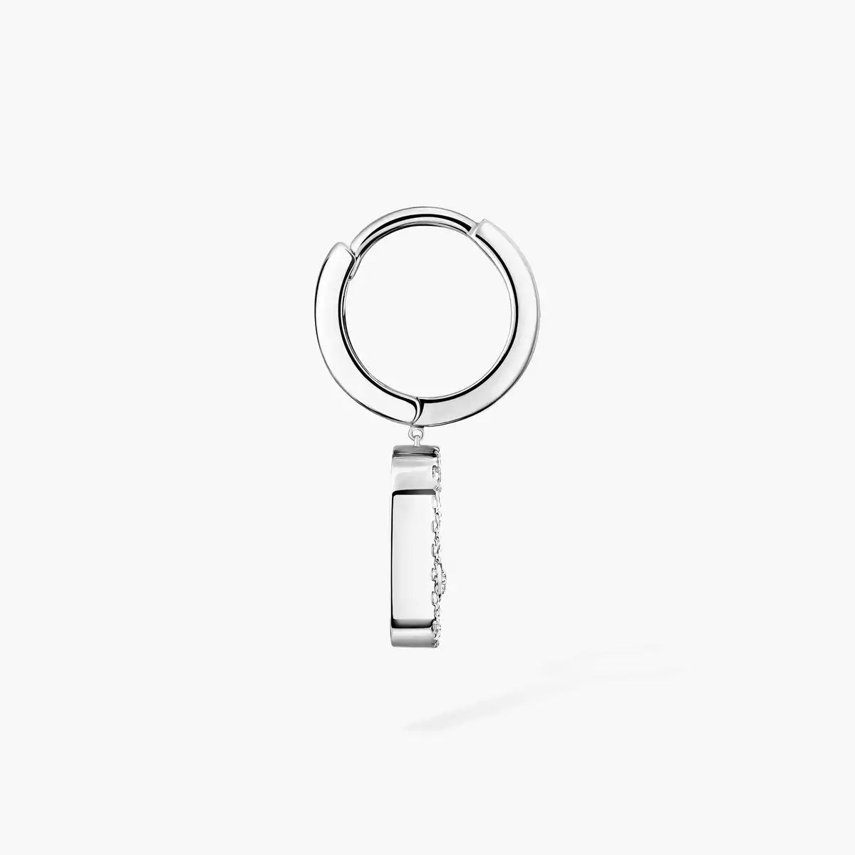 [Lumi]Move Uno Single Diamond Hoop Earring