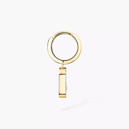 [Lumi Jewels]Move Uno Single Diamond Hoop Earring