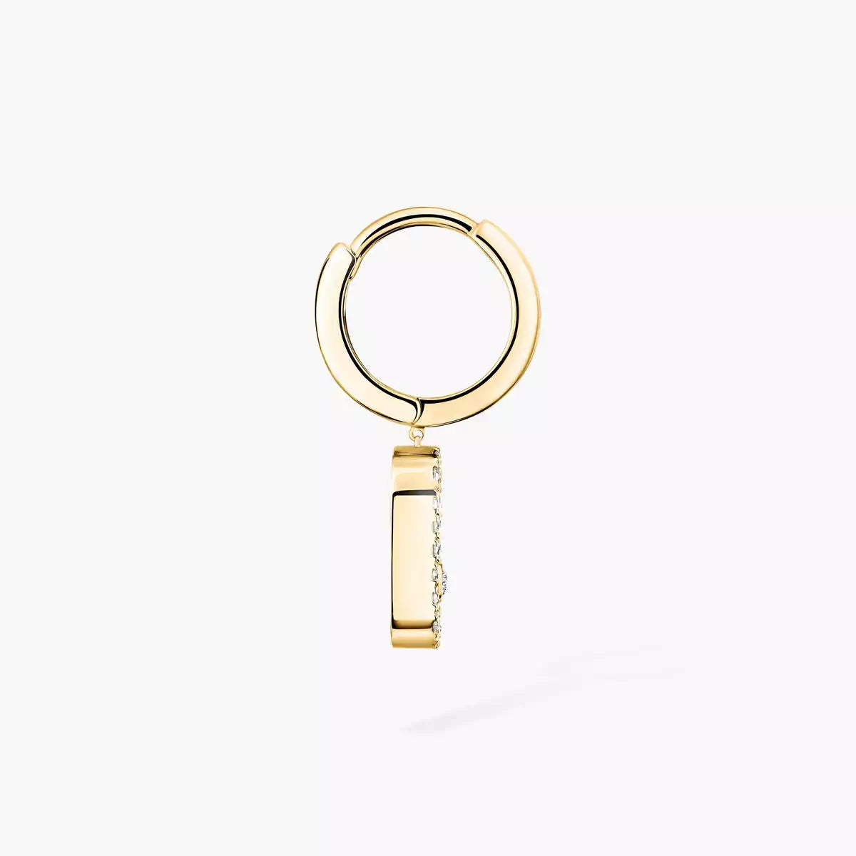 [Lumi]Move Uno Single Diamond Hoop Earring