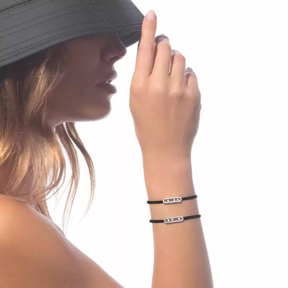 [Lumi]Messika Care(s) pink cord pav茅 bracelet